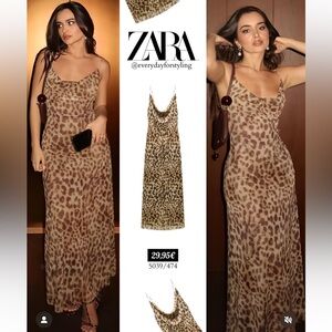 Zara Leopard Print Maxi Dress